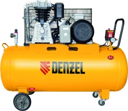 Компрессор DR5500/200, масляный ременный, 10 бар, производительность 850 л/м, мощность 5.5 кВт Denzel