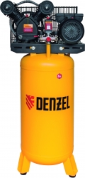 Компрессор DRV2200/100V, масляный ременный, с вертикальным ресивером, 10 бар, производительность 440 л/м, мощность 2,2 кВт Denzel