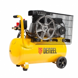 Компрессор воздушный ременный привод BCI2300/50, 2,3 кВт, 50 литров, 400 л/мин// Denzel